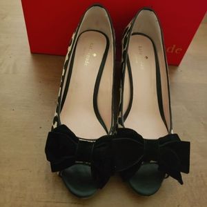 Kate Spade Women wedge pumps Roberta Leopard Calf